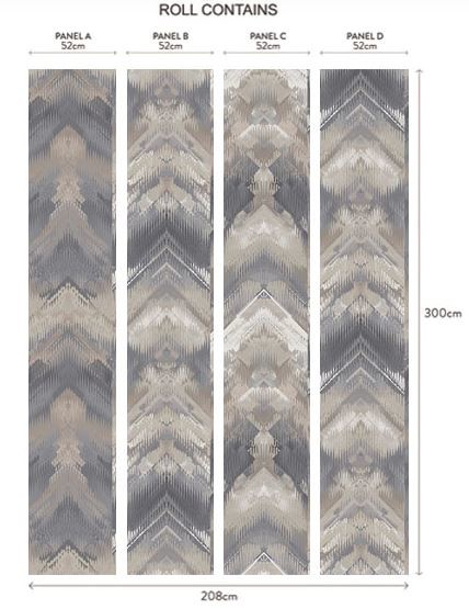 Reflections Pewter 1906-132-03 - Reflections - Murals - 1838 Wallcoverings - Valmistajittain 