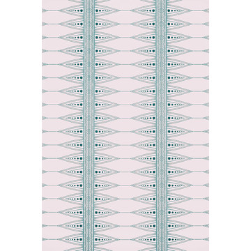 Indian Stripe Pale Pink and Teal BG2200202