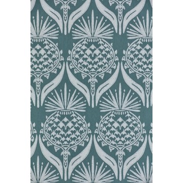 Barneby Gates - Artichoke Thistle - Teal - Flat 4