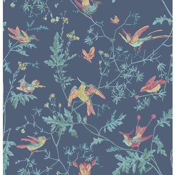 Hummingbirds 100/14068 - Multi, Petrol &amp; Midnight