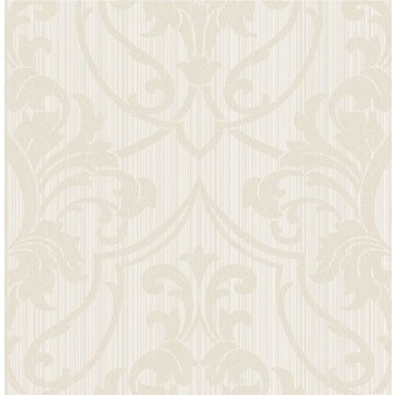 St Petersburg Damask Parchment on White 88/8036