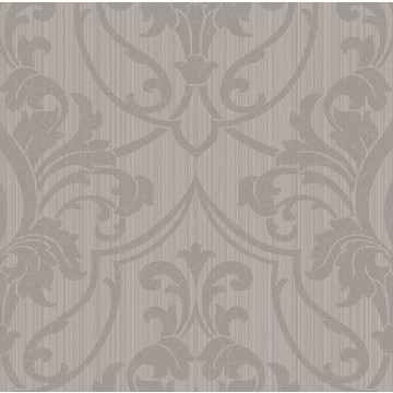 St Petersburg Damask Metallic Gilver on Taupe 88/8033