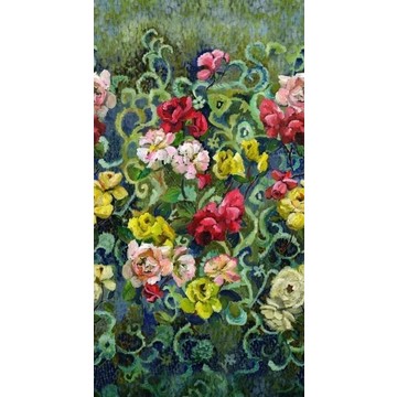 Tapestry Flower Vintage Green PDG1153/01 (paneeli)