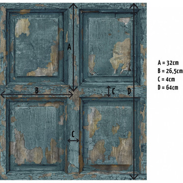 8888-323 english-antique-wood-paneling-peacock-blue info