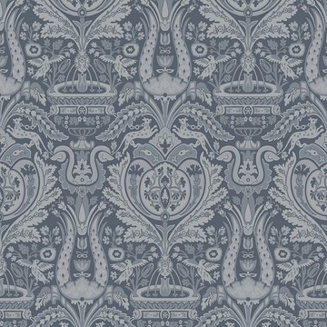 Heraldic Damask Dusky Seaspray 113409