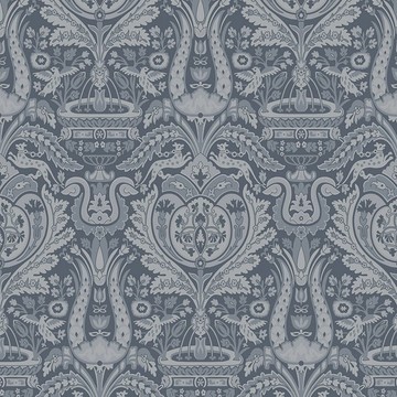 113409 LA HERELDIC DAMASK DUSKY SEASPRAY CAD