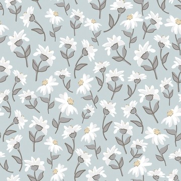 Dancing Daisies Light Blue H0675