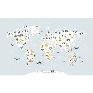 Animals World Map H0719