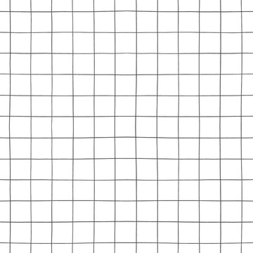 Handdrawn Grid White H0615