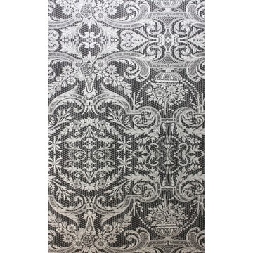 Orangery Lace Black/Metallic Silver W7142-02