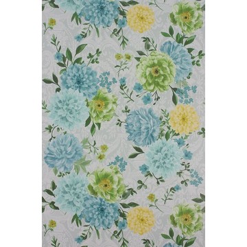 Duchess Garden Aqua/Turquoise/Chartreuse W7147-04