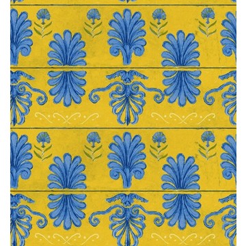 Mykonos Villa Motif Lemon WP30044