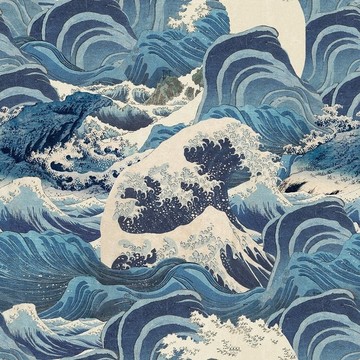 SEA WAVES Light Blue 52x52cm WP30060