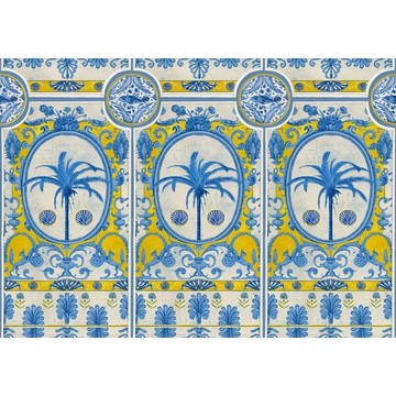 THE VILLA mural yellow 156x110cm WP20575