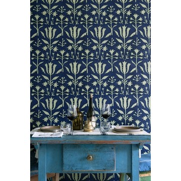 TULIPAN Indigo Wallpaper 52x1000cm WP30034