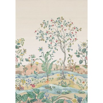 Mythical Mural Shell Grasscloth W7817-04 (paneeli - luonnonkuitu)