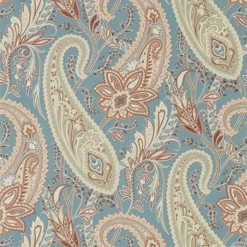 Cashmere Paisley Teal/Spice 216322
