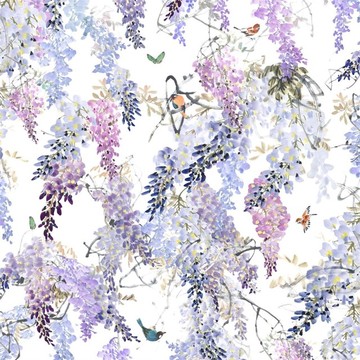 Wisteria Falls Lilac Panel B 216297