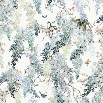 Wisteria Falls Aqua Panel B 216299