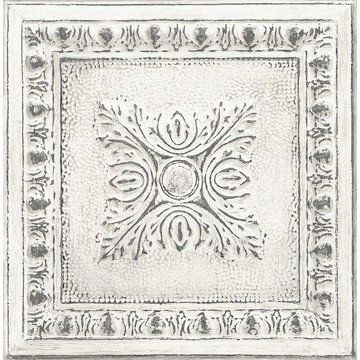 Hillman White Ornamental Tin Tile FD24031