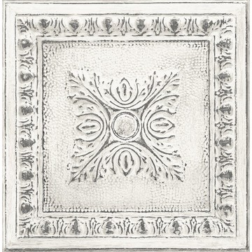 Hillman White Ornamental Tin Tile FD24031