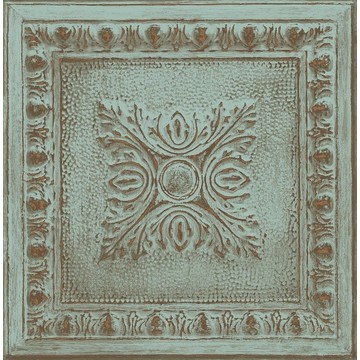 Hillman Turquoise Ornamental Tin Tile FD24032