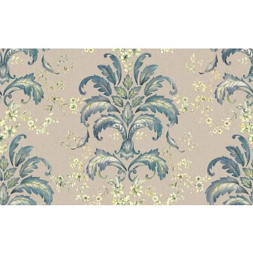 French Damask Sapphire D00137