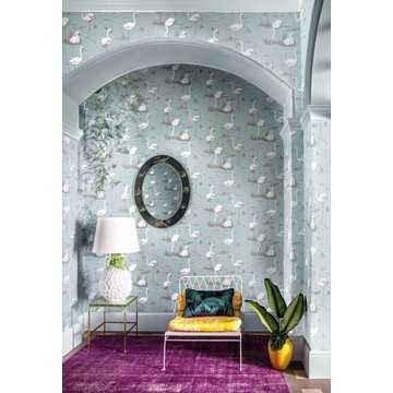 C&S_The Contemporary Collection_Flamingos 66-6044 with Palm Jungle F111-2004V & Cow Parsley F111-5025_RGB