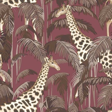Giraffe Burgundy 15528