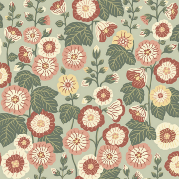 Happy Hollyhocks 9172