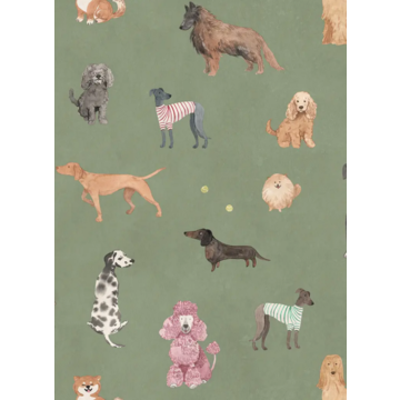 Taiga &amp; Friends Green S10705 (kuvatapetti)