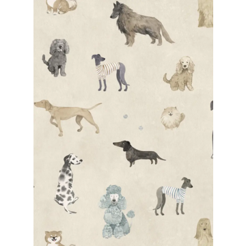Taiga &amp; Friends Beige S10706 (kuvatapetti)