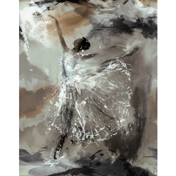 Dreamy Oil Painted Ballerina Mural 35097 (paneeli)