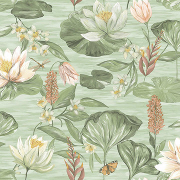 Water Lily Green 91641