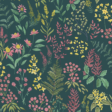 Calvert Meadows Teal/Pink 91683