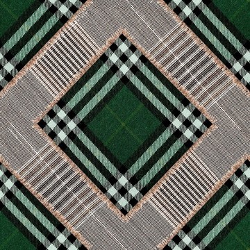 CHECKERED PATCHWORK British Green