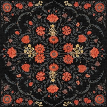 Hindu Bloom Anthracite WP20407