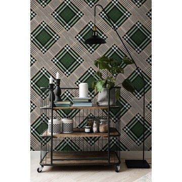 CHECKERED PATCHWORK British Green