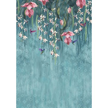 Trailing Orchid Teal/Pink W7334-01 (paneeli)