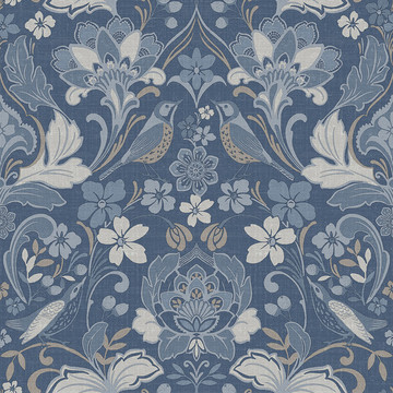 Folk Floral Blue 676002