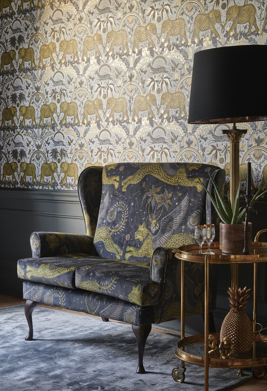 Lynx Charcoal Velvet F1478 01 Lynx Wilderie By Emma J Shipley 