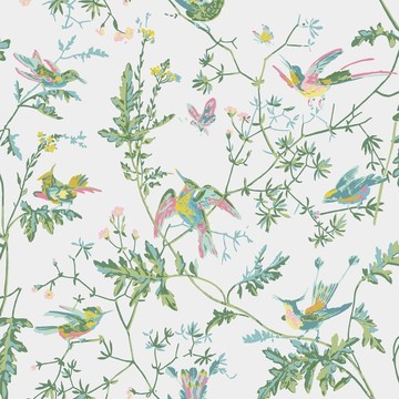 Hummingbirds Green/Pink 112/4015