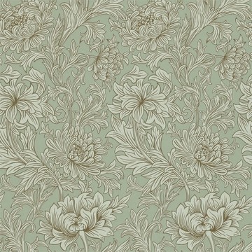 Chrysanthemum Toile Eggshell/Gold 210418
