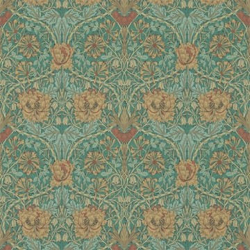 Honeysuckle &amp; Tulip Emerald/Russet 214704