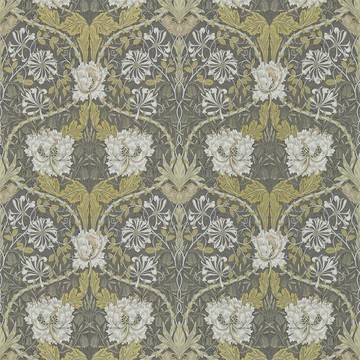 Honeysuckle &amp; Tulip Charcoal/Gold 216827 (214701/216465)