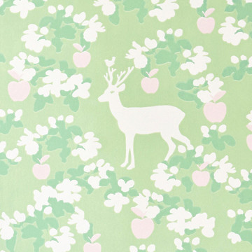 107-02 apple garden green pattern