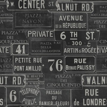 WP20037 - Vintage Signs Anthracite