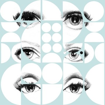 WP20086 - Eyes and Circles Blue