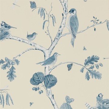 Woodland Chorus Indigo/Ecru 215705