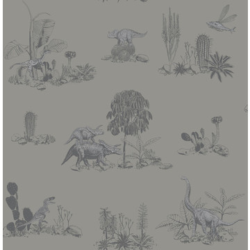Dino Grey Wallpaper  Design - Sian Zeng